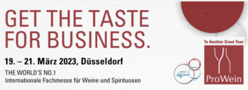 Besuchen Sie uns bei der ProWein 2023 in Düsseldorf